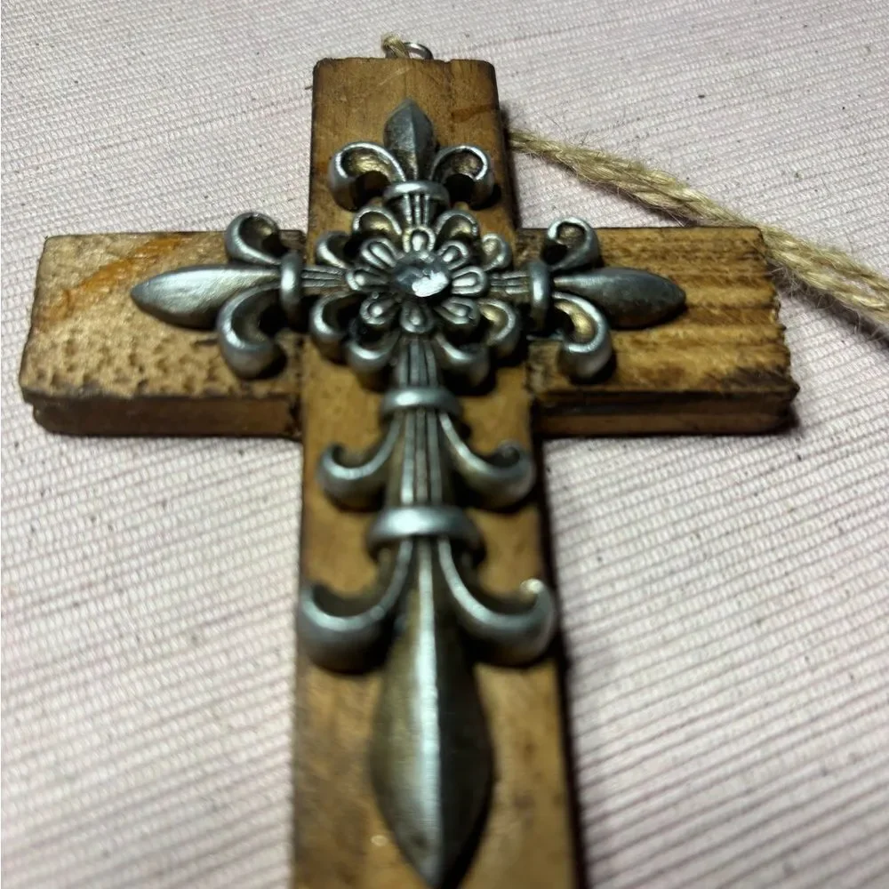2 Elegant Wooden Crosses Home Wall Decor EPC See photos for size references!